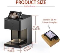 EVEBOT EB-Pro Macchina per Latte Art con Stampa Personalizzata Foto/Testo/Logo, Decorazione DIY per Dessert, Nera, 10.6"D X