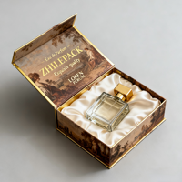 Boîte à parfum rigide magnétique de luxe de petite taille avec matériaux recyclés, emballage de style vin, boîte cadeau écologique