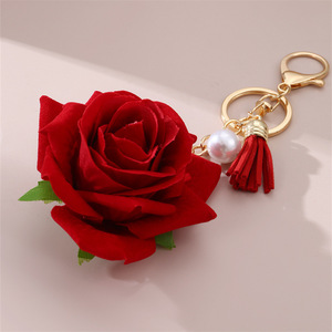 Sac pendentif accessoires Rose fleur breloque porte-clés <span class=keywords><strong>Redl</strong></span> Rose pendentif porte-clés pour femme cadeau - Product Image 4
