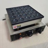 Machine à mini-crêpes électrique REALMAX en acier inoxydable antiadhésive, pour 25 mini-crêpes, idéale pour la préparation alimentaire