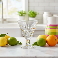 Bol à glace texturé de 210 ml, motif géométrique en diamant, bol évasé, style bohème, qualité alimentaire, couleur personnalisée, logo en verre