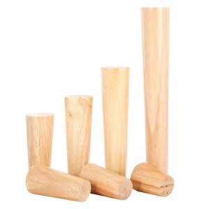 Pied de meuble en bois massif couleur chêne, robuste, pour canapé, table, armoire, capacité de charge 300 kg - Product Image 3