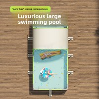 Neuer großer, nicht aufblasbarer, quadratischer PVC-Swimmingpool für den Außenbereich mit Sonnendach und Filter für den Hausgebrauch, für Kinder und Erwachsene, Großhandel