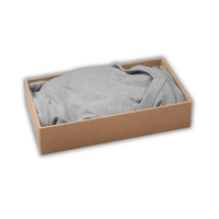 Caja de Embalaje de Cartón Corrugado Reciclado Ecológico, Personalizable, de Alta Resistencia y Diseño Moderno para Ropa y Calcetines, Tamaño Personalizado