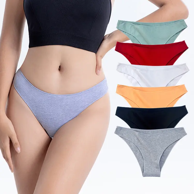 Bragas de algodón para mujer, ropa interior femenina, calzoncillos cómodos de Color sólido para mujer, calzoncillos de alta elasticidad