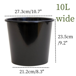 Thêm Hoa Lớn Xô Florist Nguồn Cung Cấp Nhựa Màu Đen Xô Vòng Nursery Thương Mại Nồi Với Dày Dưới - Product Image 4