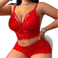 Ensemble de Lingerie Grande Taille pour Femme, Soutien-Gorge en Dentelle d'Été Moulant et Uni, Transparent et Respirant, avec Fermeture à Taille Élastique