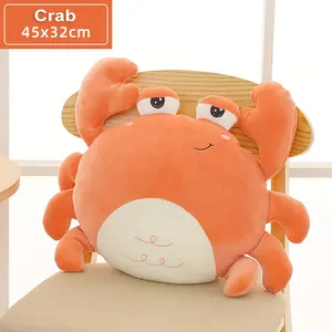 New Arrival 12.5 Inches Cute Ocean Stuffed Animals Sofa Decorative Toy Soft Hugging Cushion Crab Plush Pillow