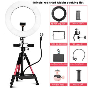 Support de diffusion TikTok avec anneau lumineux LED de 18 pouces (14 pouces), clip pour microphone mobile, pour selfie stick, enregistrement vidéo, streaming en direct, produit - Product Image 5