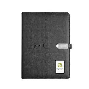 2021 New Arrive recharging wireless powerbank notebook with usb lock and led lamp official supply factory direct