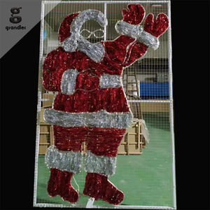 Lámpara de Paisaje 2D con Diseño de Santa Claus para Decoración Navideña de Exteriores, Luces LED con Motivos Navideños para la Calle - Product Image 3