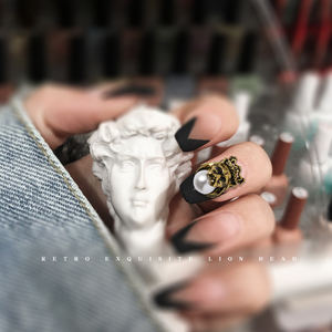 Paso Sicoยี่ห้อใหม่โรงงานขายส่งPunkโลหะPearl Retro Lion Tigerโลหะผสมเล็บสติกเกอร์Charms 20 ชิ้น/ถุงDIY - Product Image 5