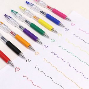 Customizable Office & School Supplies <b>Retractable</b> 0.5mm Gel <b>Pen</b> Neutral Ink with Logo Blue Red Purple Green Black Paper Material - Product Image 1