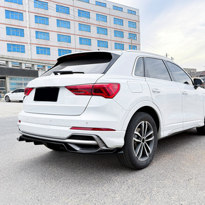 Audi Q3 F3 Sline 2019+ Rear Lip Spoiler ABS Piano Black Carbon Fiber Texture Body Kit - Product Image 2