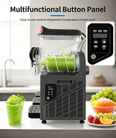 Machine à slushie professionnelle 45L à trois réservoirs pour comptoir, idéale pour les food trucks, la restauration extérieure, les événements mobiles et les entreprises de boissons.