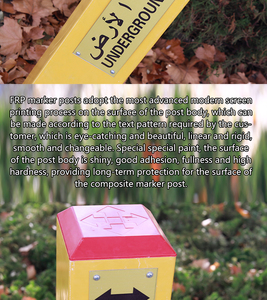 Postes de Advertencia de Plástico Reforzado con Fibra de Vidrio, Resistentes a la Corrosión, Portátiles y Fáciles de Instalar, para la Construcción de Carreteras - Product Image 6