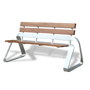 MARTES BL002 Leisure Chair Outdoor Park Benches Seats Street Garden Metal Bench Park Leisure Chair Stainless Steel Bench