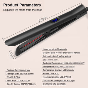 Fer à lisser plat en titane vente en gros planchas de cabello lisseur professionnel outil de coiffure de marque privée - Product Image 6