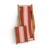 Lit de soleil imprimé Boho Vintage, cadre en bois extérieur, chaise de plage, chaise longue de piscine, pont en polyester imperméable, chaise longue avec oreiller