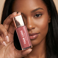 Rouge à lèvres vegan waterproof longue tenue, gloss hydratant, logo personnalisé, tube rose gold