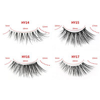 Faux cils style renard, demi-œil, allongés pour l'angle extérieur, épais, recourbés et angulaires, plusieurs paires