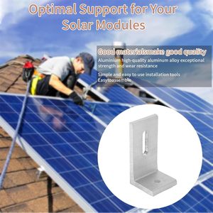 Support de montage solaire en alliage d'aluminium pour panneau photovoltaïque sur toit ondulé, surface sablée - Product Image 3