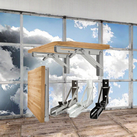 Supports d'étagère pliables en acier inoxydable, robustes, triangulaires, à fixation murale, gain de place, pour table de camping-car et établi