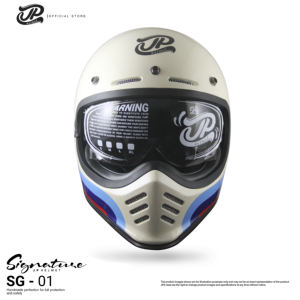Casco Integral Retro JP Signature Motif SG 01, que combina un diseño clásico con innovaciones de seguridad modernas para cada viaje. - Product Image 2