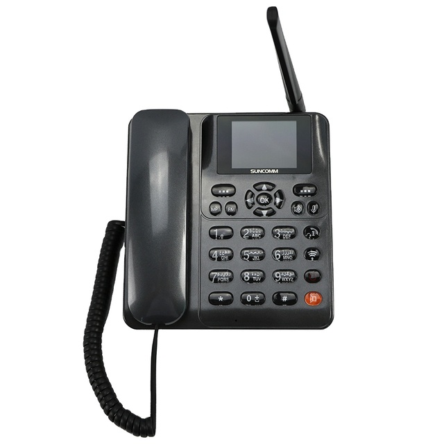 New SUNCOMM LTE818 4G LTE Telephone with Dual Sim Card WiFi Hotspot HD High Volume MP3 FM IMEI Modification Office Telephone