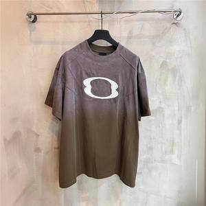 Maglietta <span class=keywords><strong>a</strong></span> maniche corte in puro cotone con ricamo <span class=keywords><strong>a</strong></span> lettere e graffiti, stile High Street, Nuova Collezione Estiva 25ss, Versione Premium Nanyou Foreign Trade Paris <span class=keywords><strong>B</strong></span> Brand - Product Image 3