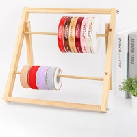 Étagère de rangement et organisateur de rubans en bois moderne à quatre niveaux sur mesure pour les magasins de gâteaux et de fleurs, présentoir de rubans pour artisans
