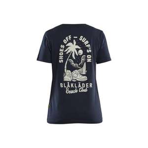 Blaklader-941710428600XS เสื้อยืดผู้หญิง blåkläder Beach Club DARK BLUE-EAN เสื้อยืดทำงาน7330509947050และเสื้อโปโล - Product Image 2