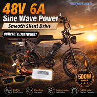 Pièces détachées pour vélo électrique OUXI V8 ultra/ V8 Pro/ C80 Pro Fatbike, contrôleur 48V 21A pour moteur 500W avec prise rouge (9160)