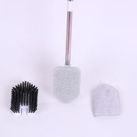 Brosse de nettoyage pour carrelage et douche, brosse à long manche, serpillière portable d'extérieur, brosse en microfibre avec manche en plastique