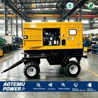 Générateur diesel de type remorque 120KW 150KW 160KW 220V double tension insonorisé avec châssis anti-poussière télécommandé pour parc industriel