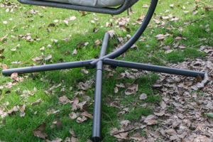 Fauteuil suspendu en rotin PE fait main avec coussin, design moderne pliable pour patio, cour, mobilier d'extérieur - Product Image 3