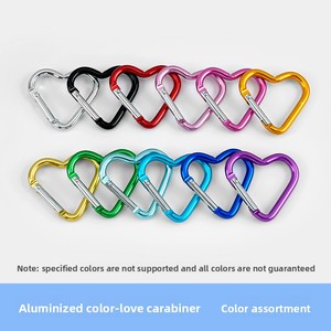 Gancho Rápido en Forma de Corazón de Aleación de Aluminio, Gancho de Amor en Forma de Durazno, Llavero Externo para Mochila, Gancho para Viajes y Senderismo - Product Image 3
