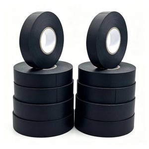 เทปผ้าฟลานเนลสีดำ เทปพันสายไฟแบบมีกาวในตัว ฉีกง่าย ใช้สำหรับพันสายไฟ - Product Image 1