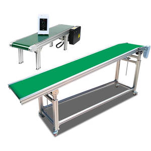 Langle Customized <strong>Mini</strong> PVC Green Flat <strong>Belt</strong> <strong>Conveyor</strong> for Industrial Assembly Production Line Aluminum Food Fruit <strong>Conveyor</strong> System - Product Image 1