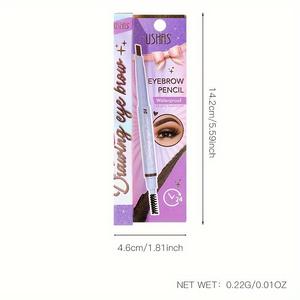 En Popüler Özel Marka Çift Uçlu Su Geçirmez Uzun Süreli 2'si 1 Arada Kaş Kalemi Kolay Kuruyan Ter Geçirmez Kaş Kalemi Fırçalı - Product Image 3