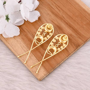 Pendientes de Moda para Mujer, Recién Llegados, Chapados en Oro, de Latón, Joyería Sencilla, Pendientes de Botón, Regalo de Aniversario - Product Image 3