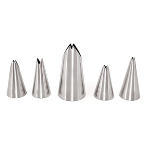 Vente directe d'usine de kits de 5 douilles à pâtisserie en acier inoxydable 304 pour gâteaux, crèmes et pâtisseries. - Product Image 5