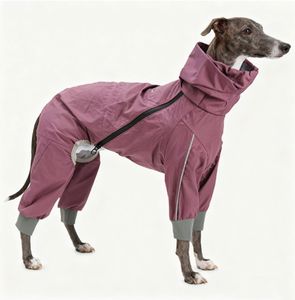 Veste coupe-vent légère en polyester pour chien, 4 pattes, durable, hydrofuge, réfléchissante, pliable, facile à mettre et à enlever, toutes saisons - Product Image 4