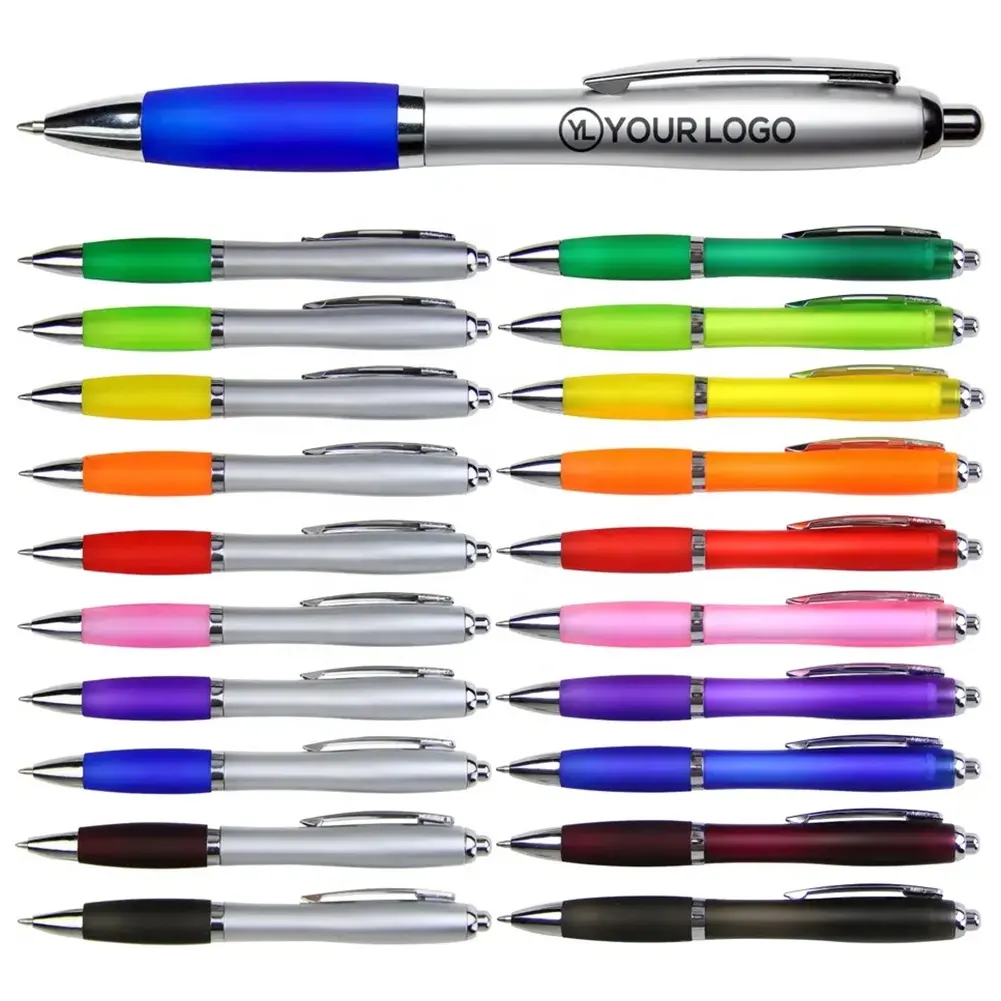 מכירה לוהטת Ballpen זול, פשוט עט מתנת קידום עט כדורי לוגו מותאם אישית מודפס מלון פלסטיק כדור עט/