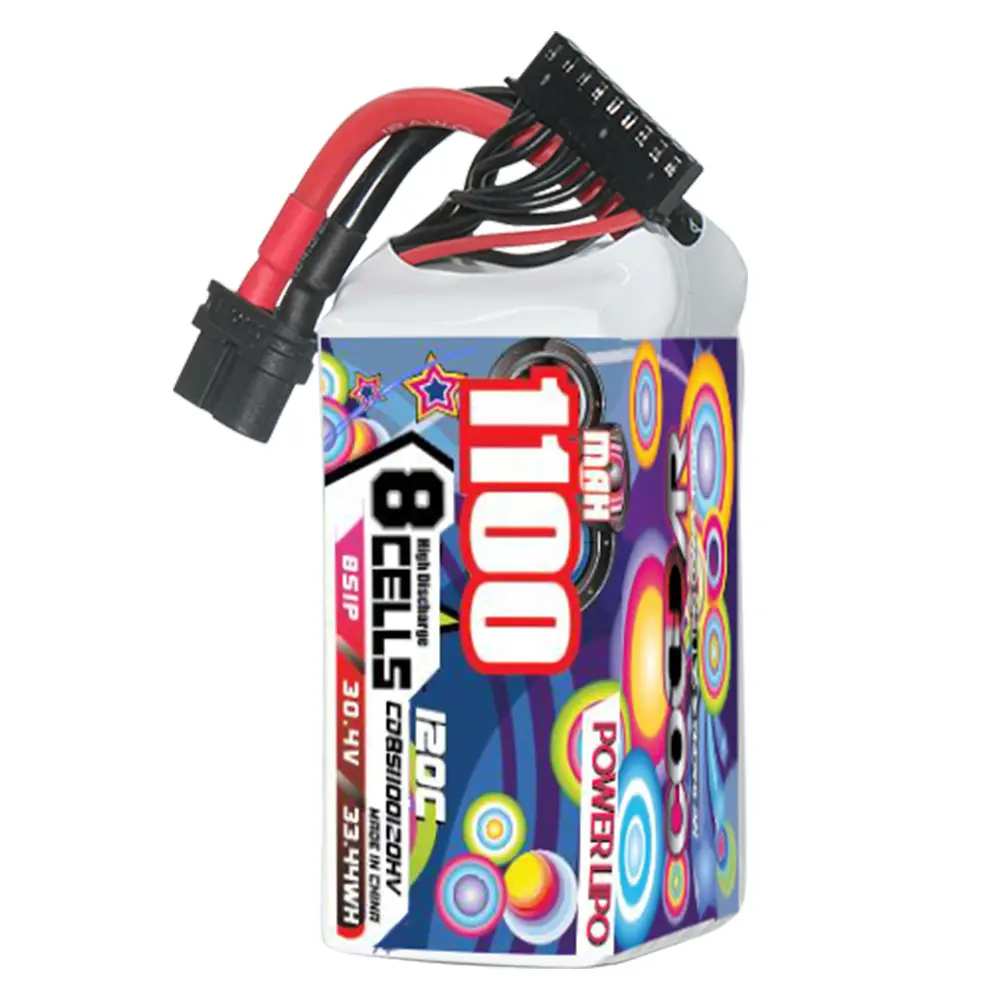 CODDAR RC LiPo Battery 8S 1100MAH 30.4V HV 120C XT60 FPV Drone Helicopter RC Racing Packs High Voltage LiHV