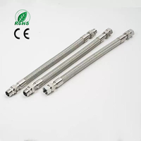 Tuyau en acier inoxydable 304 316 tressé DN8-DN100 résistant aux hautes températures et à la corrosion pour la conduite de gaz industrielle