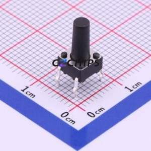 TS-1095-A145B3-D1 Tactile Switch Through hole-4P,6x6mm Switch Single Pole Single Throw Round Button 2.5N Through Hole - Product Image 1