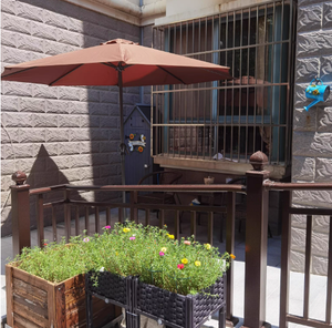 Sombrilla de Patio Exterior con Poste Central Inclinable de Acero Inoxidable para Uso en Patio o Parque, Color Personalizado, Protección Solar, Muebles Modernos para Exteriores - Product Image 4