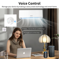 Prise murale intelligente WiFi Tuya OEM ODM 16A US, mini prise intelligente, commande à distance par application/voix, fonction de minuterie, compatible Alexa/Google Home