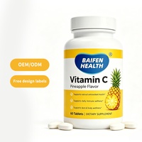 Capsules de Vitamine C Naturelle pour Adultes, Marque Privée OEM/ODM, Complément Nutritionnel Composé, Protège la Barrière Cutanée, Réduit la Pigmentation